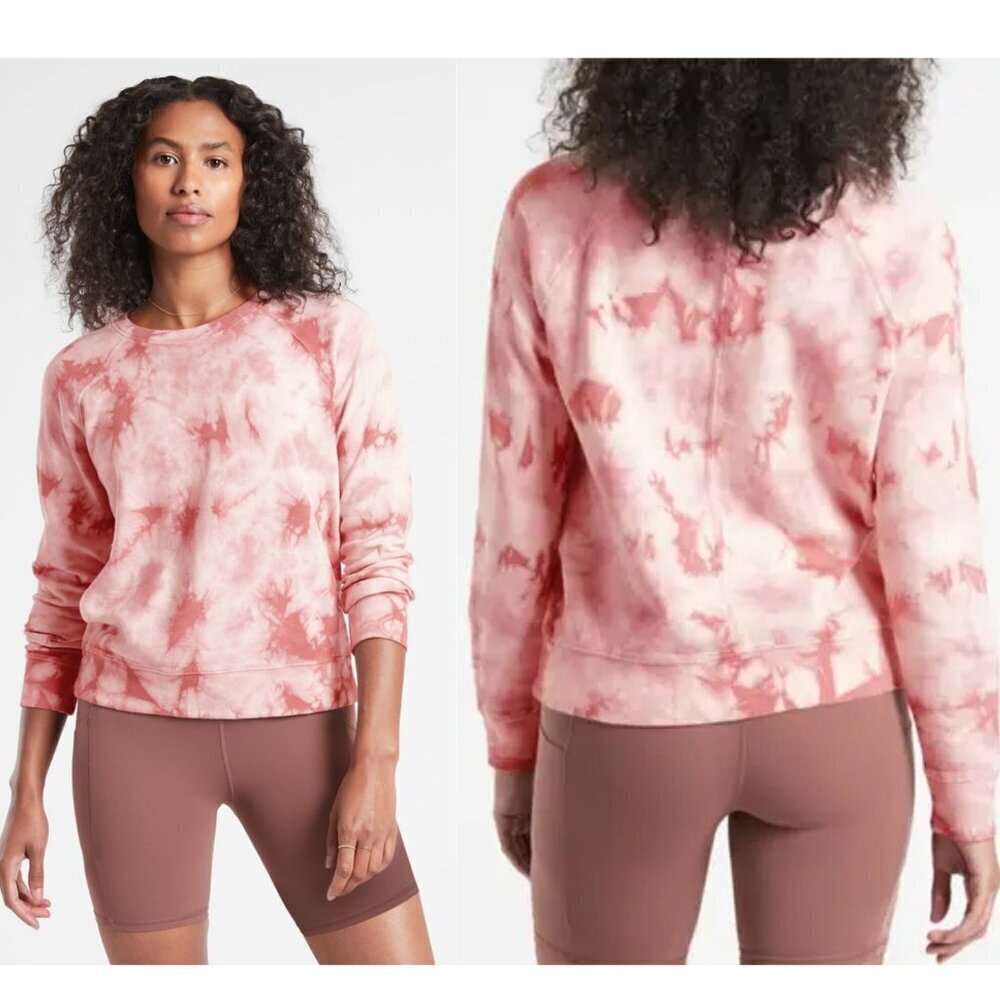 Athleta Palermo Sundown Tie Dye Long Sleeve Crewneck Sweatshirt 3668